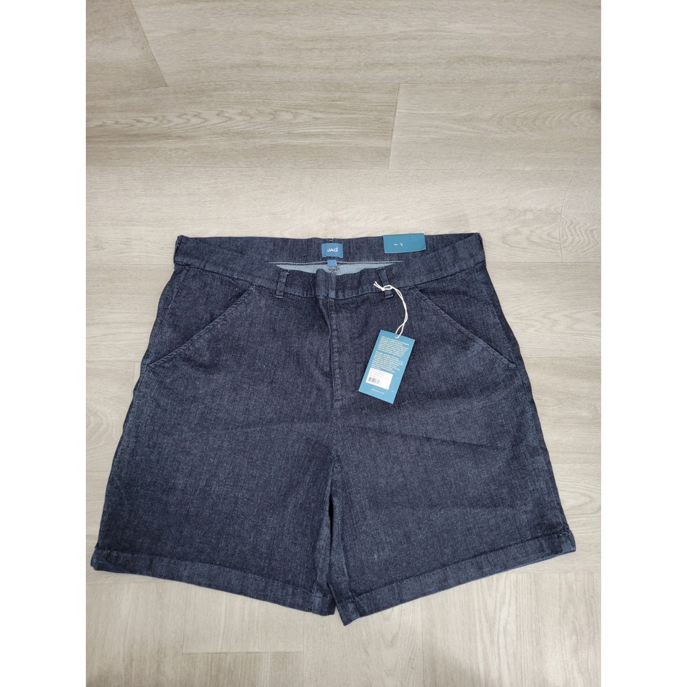 NWT Jag Jeans Maddie Pull-On Shorts Women's 22W Adriatic Blue Mid Rise 8" Inseam